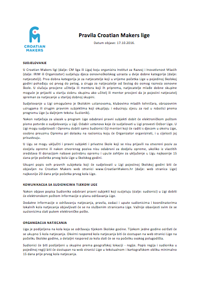 Pravila CM lige
