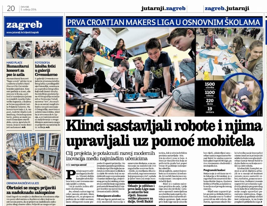 Klinci sastavljali robote i njima upravljali uz pomoć mobitela